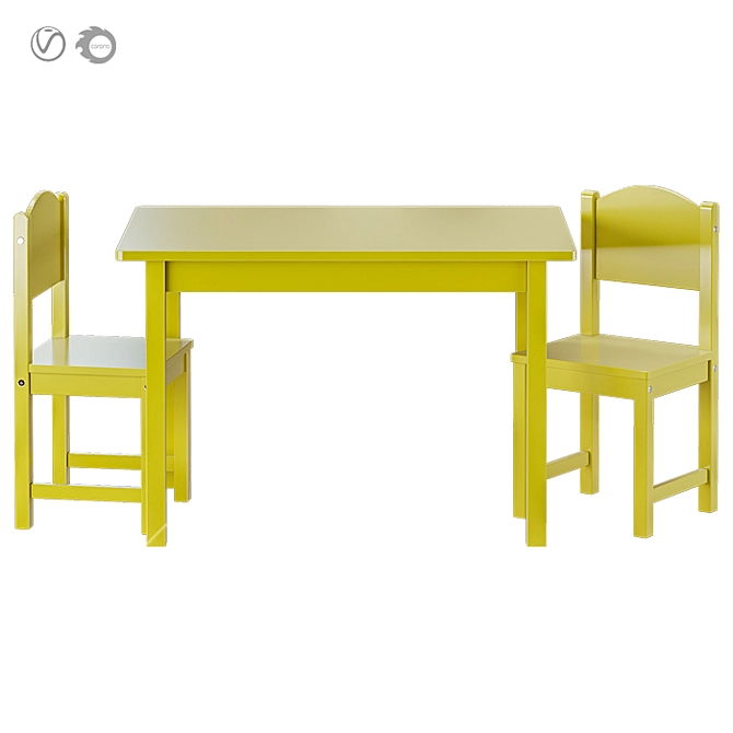 Sleek and Stylish IKEA SUNDVIK Kids Set 3D model image 2