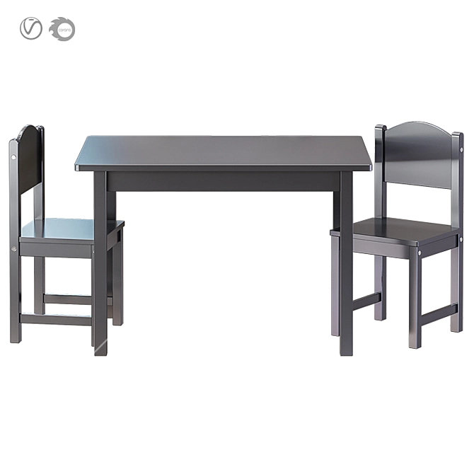 Sleek and Stylish IKEA SUNDVIK Kids Set 3D model image 5