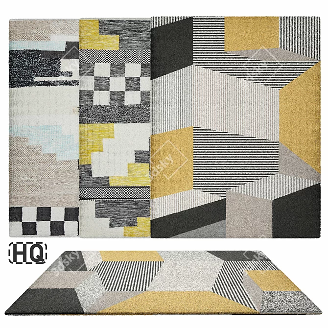 Luxury Textured Rug №66 3D model image 1