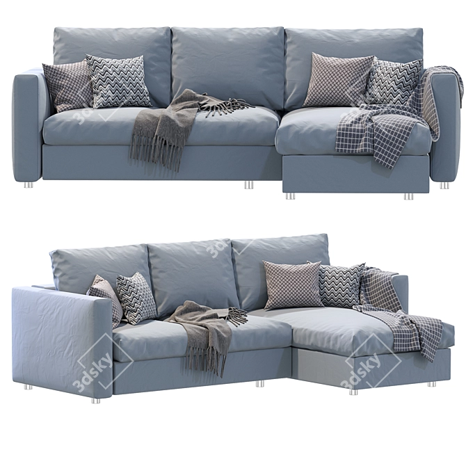 Sleek Finnala Ikea Sofa 3D model image 6