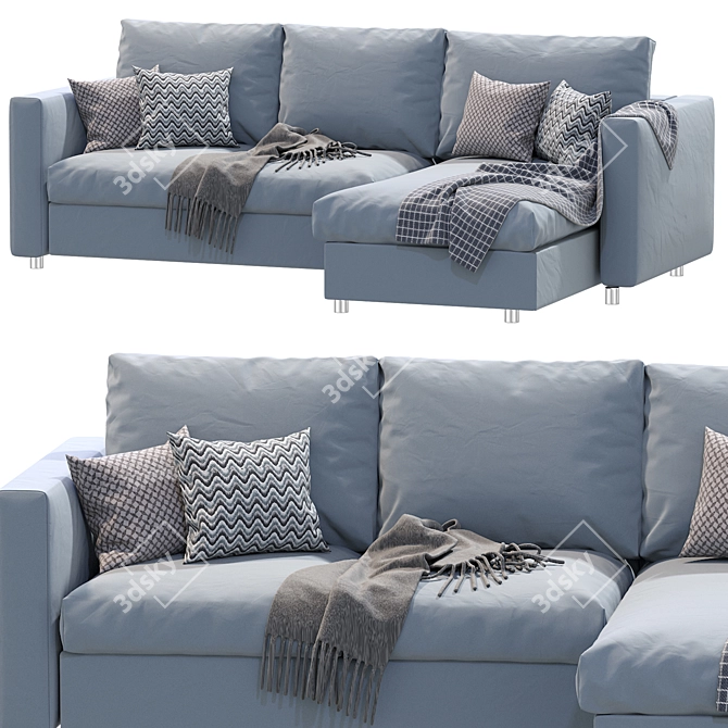 Sleek Finnala Ikea Sofa 3D model image 7