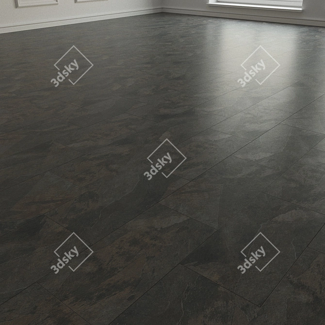 Moduleo Impress Mustang Slate: Versatile Porcelain Stoneware Tile 3D model image 2