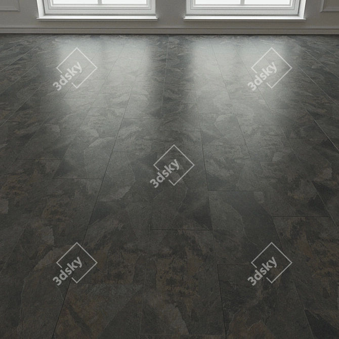 Moduleo Impress Mustang Slate: Versatile Porcelain Stoneware Tile 3D model image 3