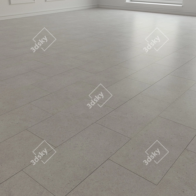 Title: Venetian Stone Porcelain Floor Tile 3D model image 2