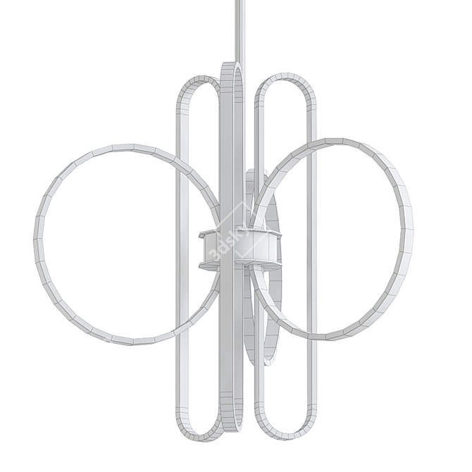 Elegant Lupe Pendant Lighting 3D model image 2