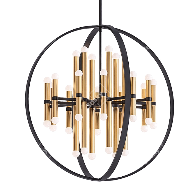 Minimalist Nero Chandelier 3D model image 1