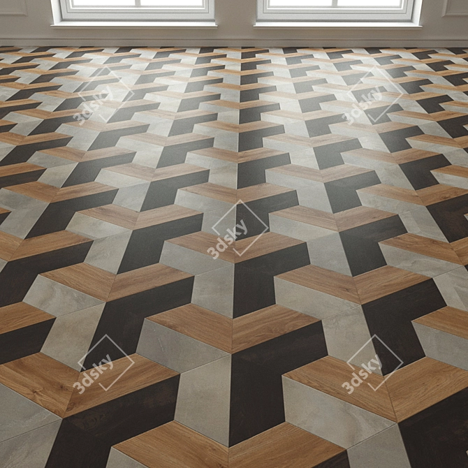 Premium Porcelain Tile 32" - Seamless Texture 3D model image 3