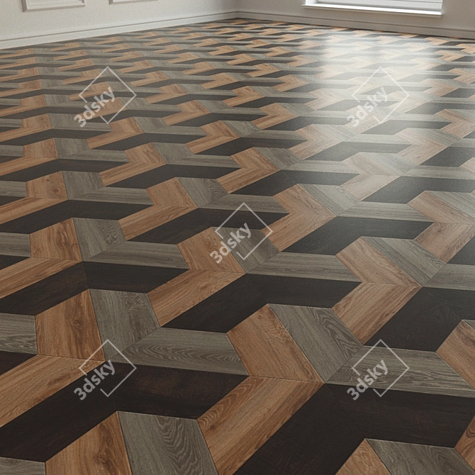 3D Porcelain Tile | Seamless Texture | Blackjack Oak 3D model image 2