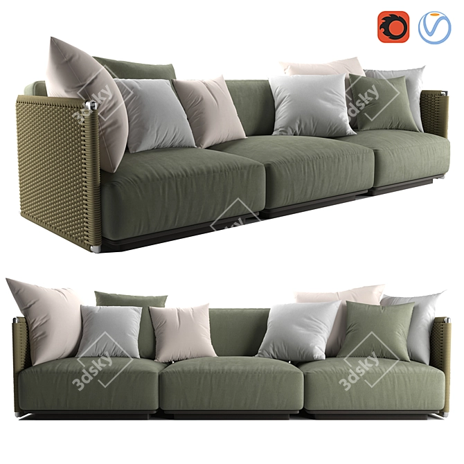 Flexform Eddy: Outdoor Elegance 3D model image 1