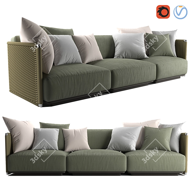 Flexform Eddy: Outdoor Elegance 3D model image 5