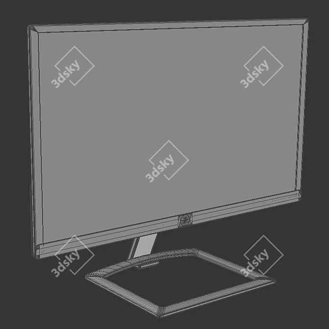 HP 21.5" Widescreen LCD Monitor 3D model image 2