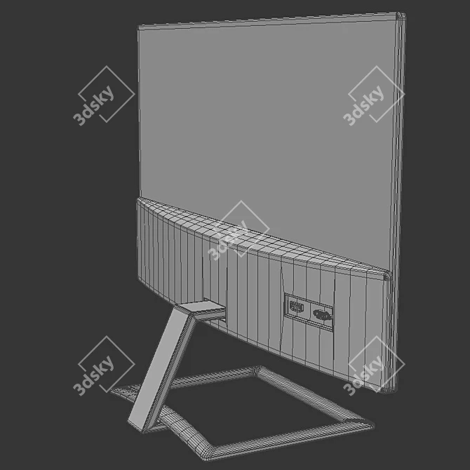 HP 21.5" Widescreen LCD Monitor 3D model image 3