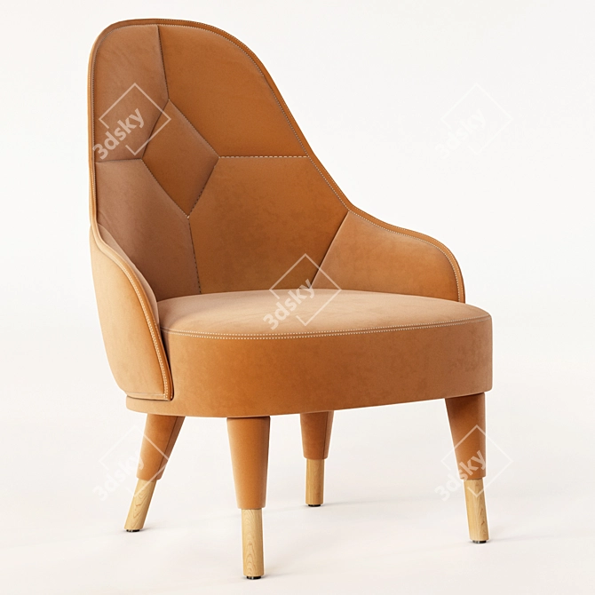 Elegant Emma Chair: Stylish Design & Unparalleled Comfort 3D model image 4