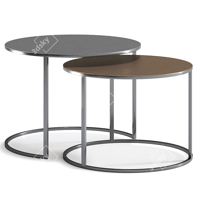 Sleek Maddox Nesting Tables 3D model image 3