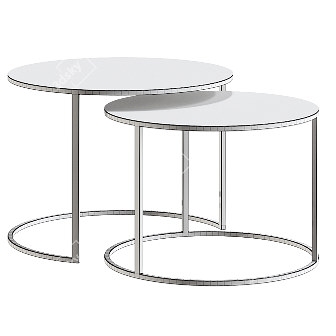 Sleek Maddox Nesting Tables 3D model image 4