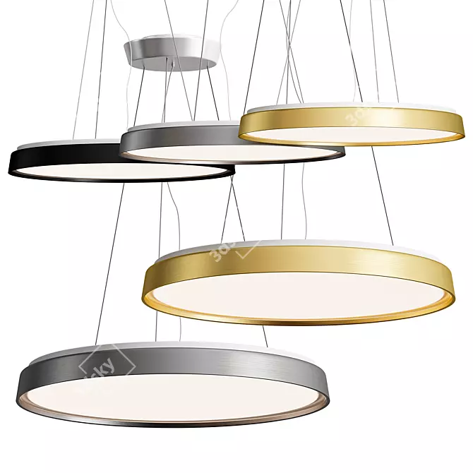 Elegant Luceplan Plate Lamp 3D model image 1