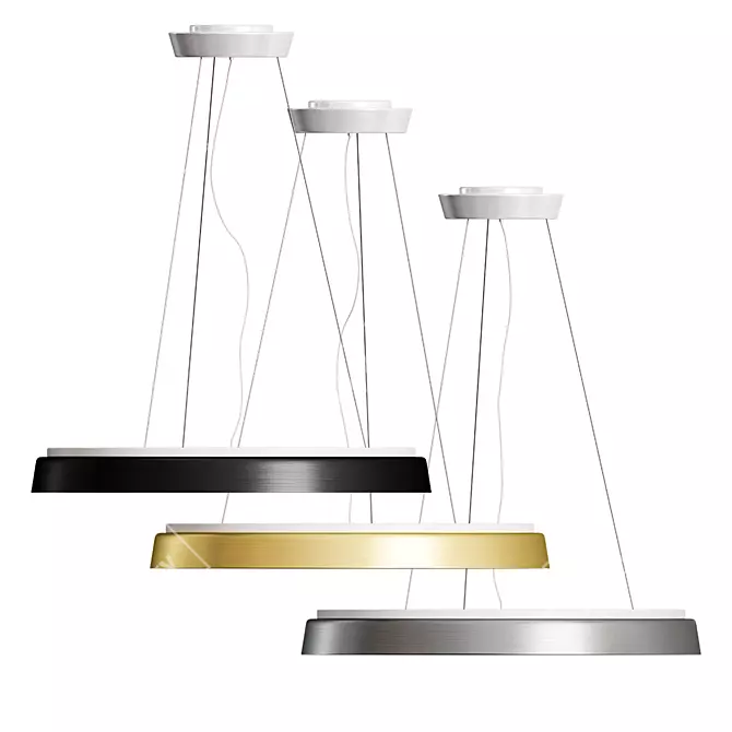 Elegant Luceplan Plate Lamp 3D model image 2