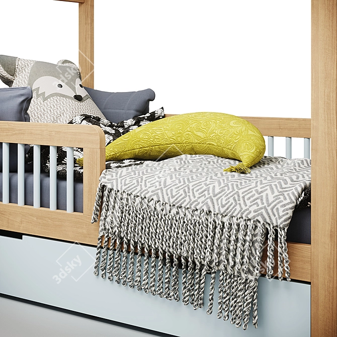 Customizable Modern Crib 3D model image 4