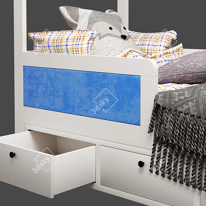 Customizable Modern Crib 3D model image 11