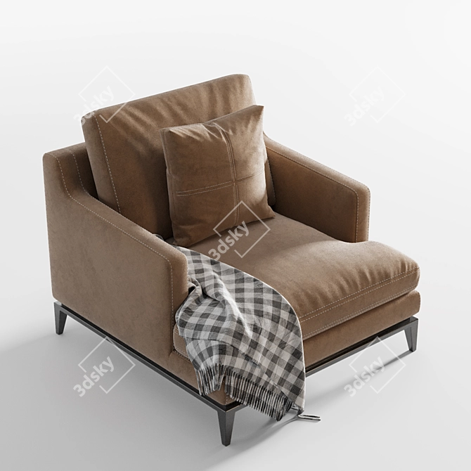 Poliform Bellport: Modern Armchair with UV Mapping 3D model image 2