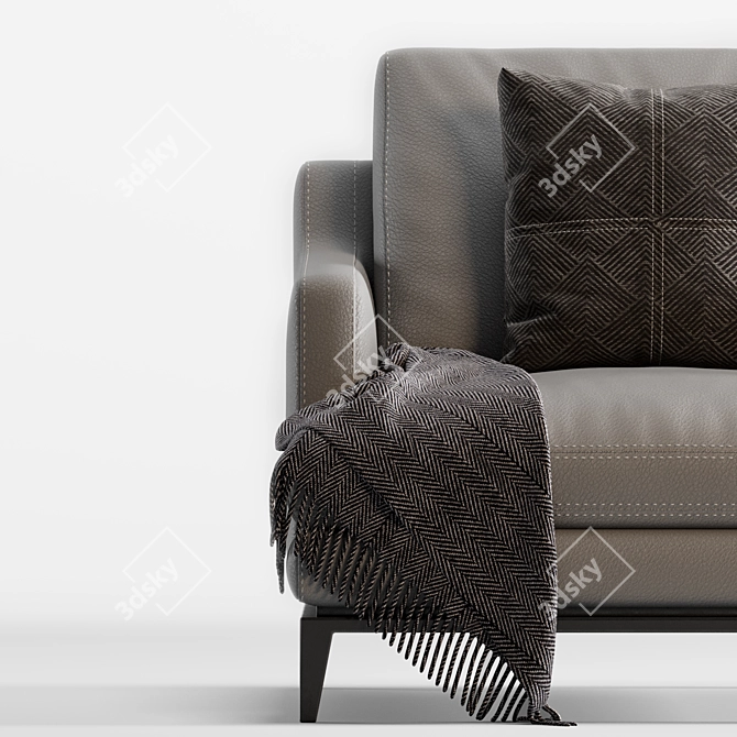 Poliform Bellport: Modern Armchair with UV Mapping 3D model image 3
