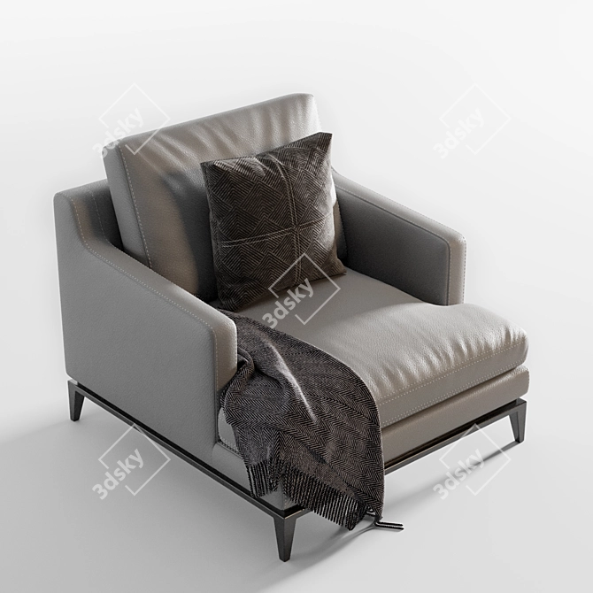 Poliform Bellport: Modern Armchair with UV Mapping 3D model image 5