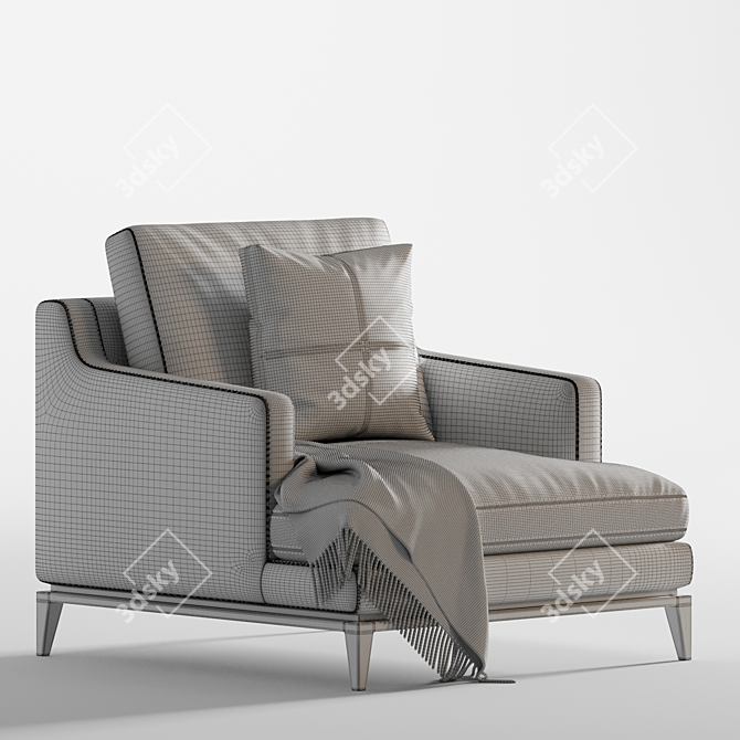 Poliform Bellport: Modern Armchair with UV Mapping 3D model image 7