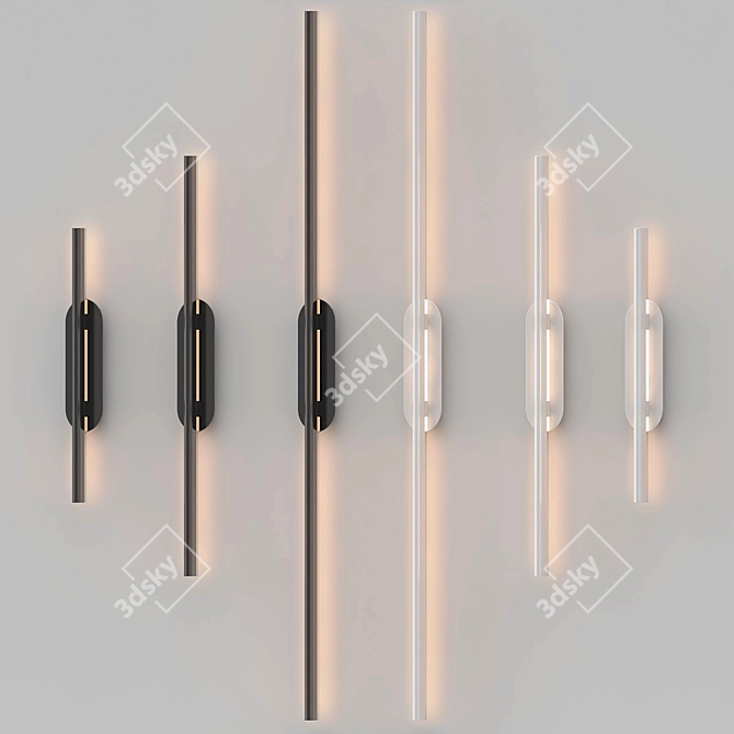 SURAET Wall Lamp - Modern Metal Design, 7 cm Extension 3D model image 1