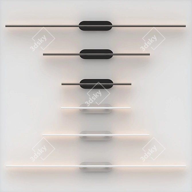 SURAET Wall Lamp - Modern Metal Design, 7 cm Extension 3D model image 2