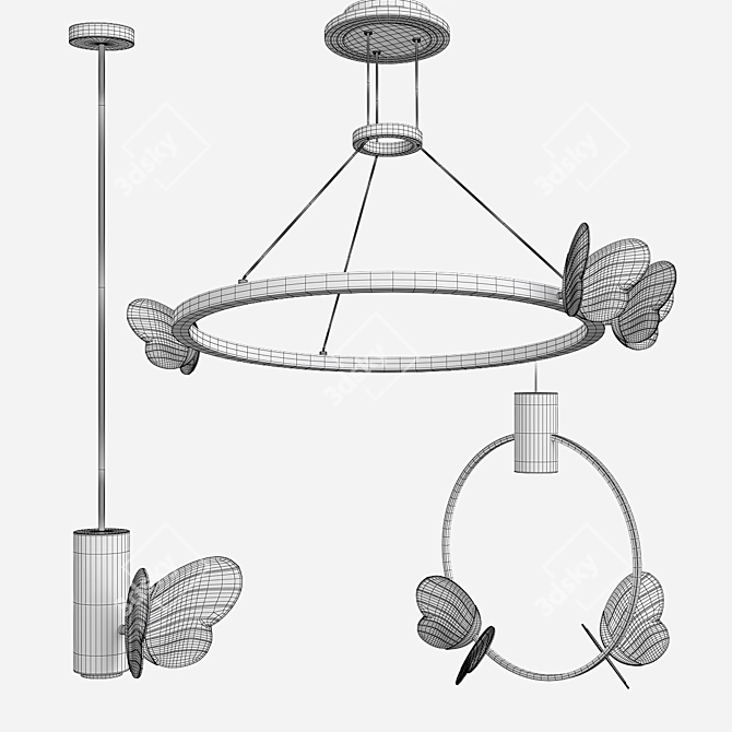 Elegant Babetta Light Collection 3D model image 5