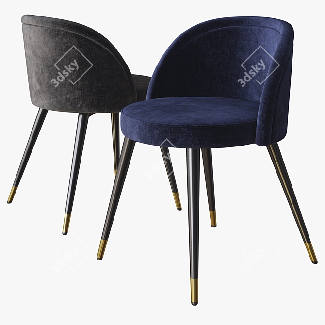 Elegant Chloe Dining Chair 3D model image 3