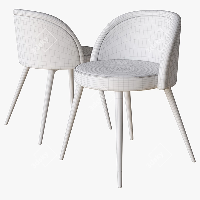 Elegant Chloe Dining Chair 3D model image 5