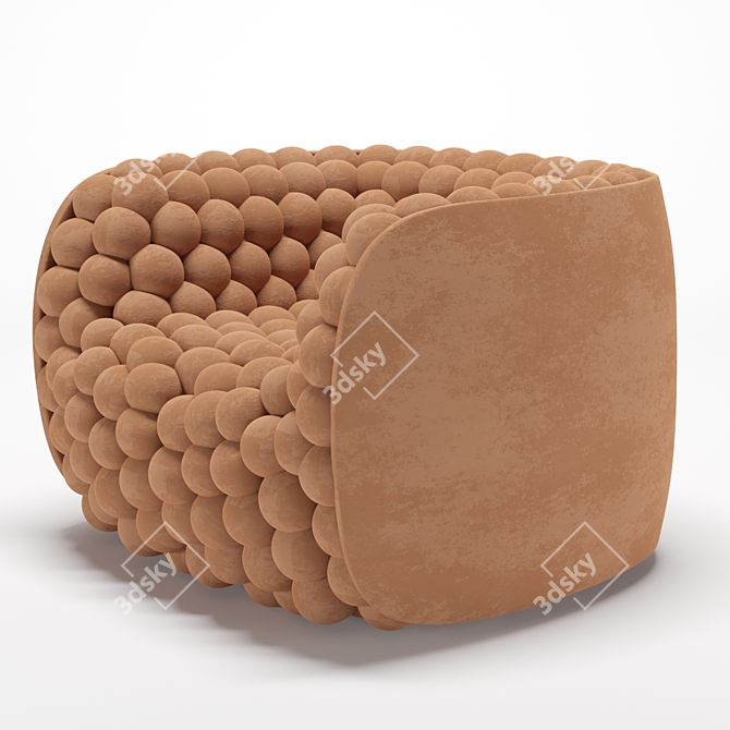 Velvet Bubble Chair: Simple Elegance 3D model image 1