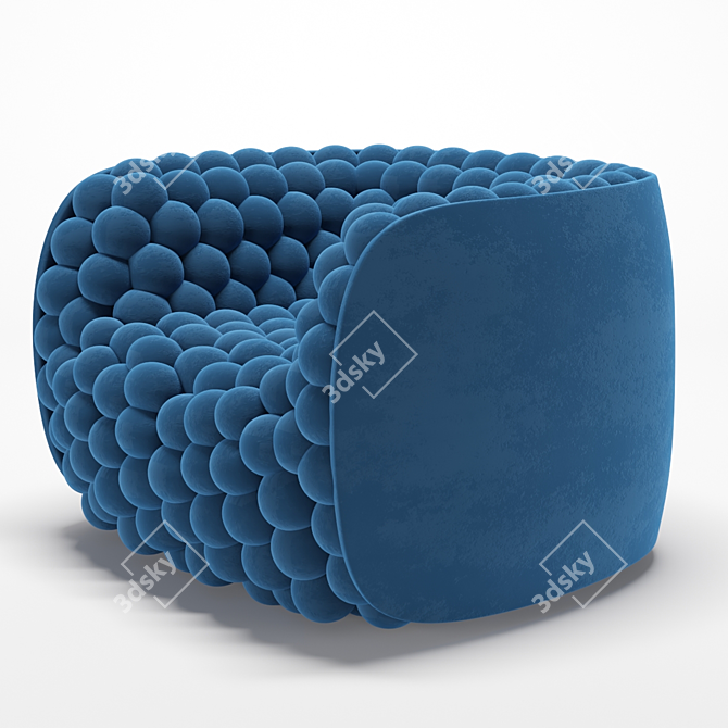 Velvet Bubble Chair: Simple Elegance 3D model image 2