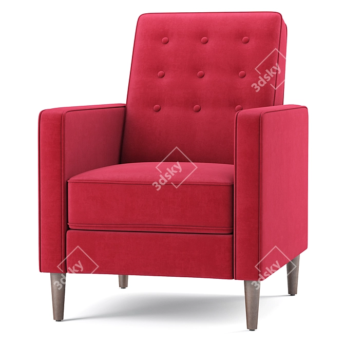 Mervynn Mid-century Recliner: Modern Comfort 3D model image 3