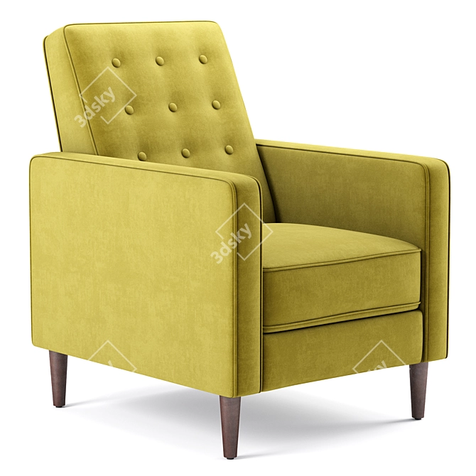 Mervynn Mid-century Recliner: Modern Comfort 3D model image 4