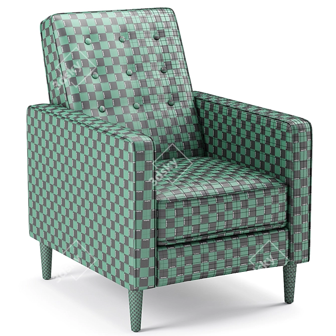 Mervynn Mid-century Recliner: Modern Comfort 3D model image 5