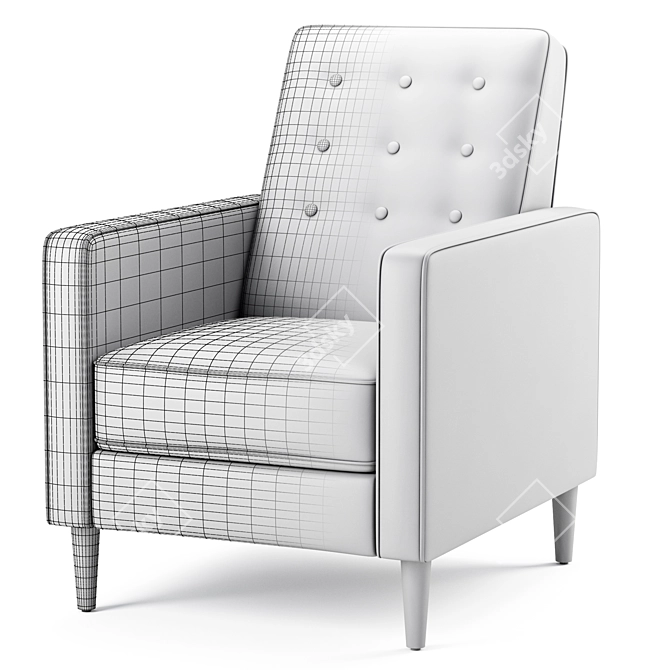 Mervynn Mid-century Recliner: Modern Comfort 3D model image 6