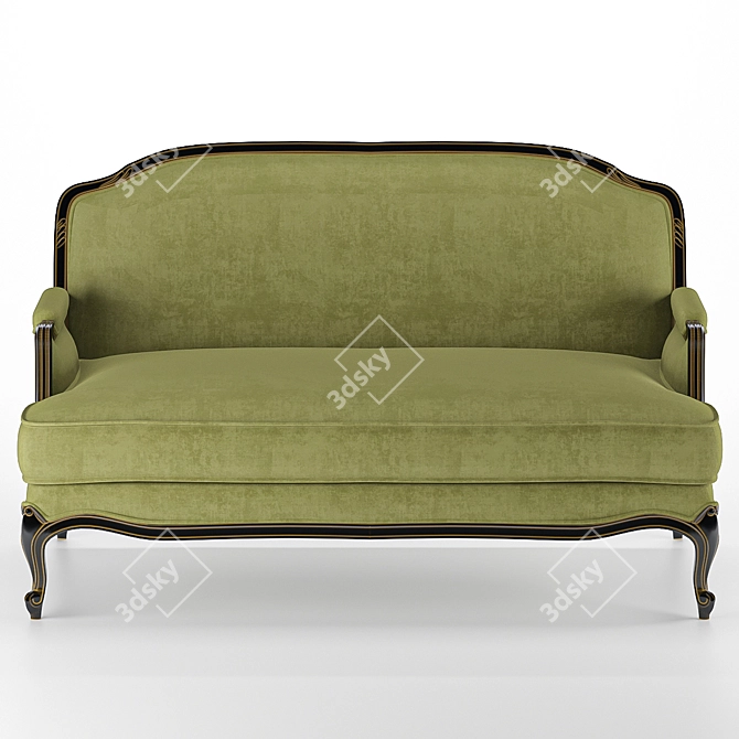 Elegant Classic Sofa 3D model image 2