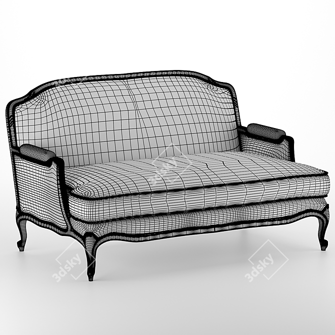 Elegant Classic Sofa 3D model image 3