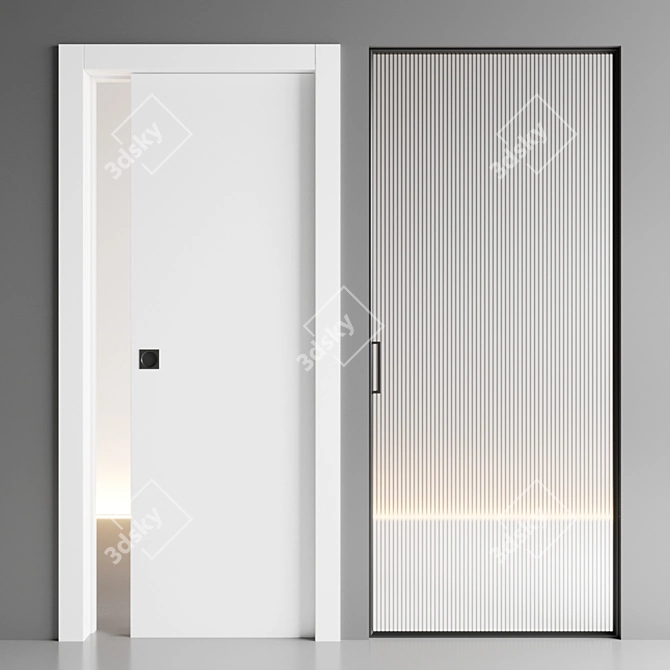 Elegant Garofoli Doors Set 3D model image 3