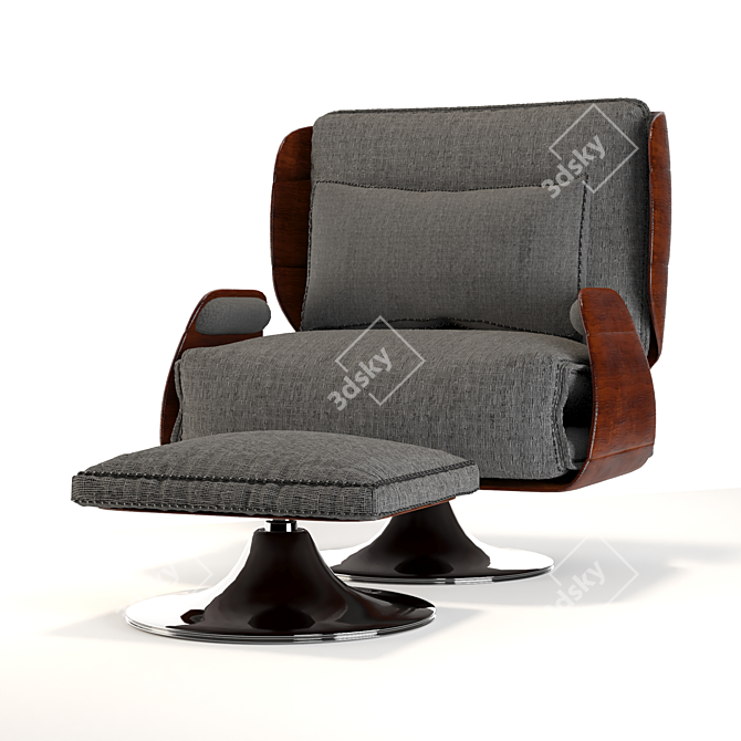 2015 Lounge Chair: Stylish and Comfortable 3D model image 3