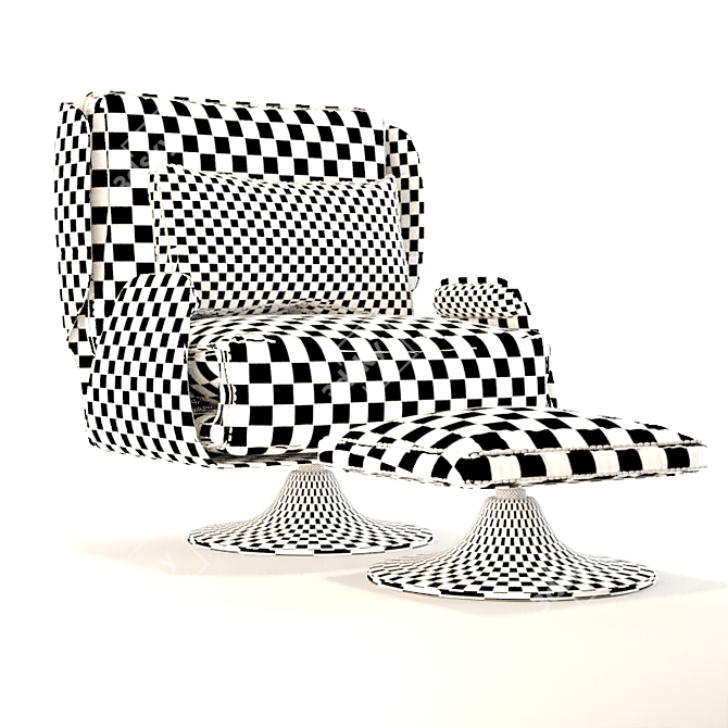 2015 Lounge Chair: Stylish and Comfortable 3D model image 5