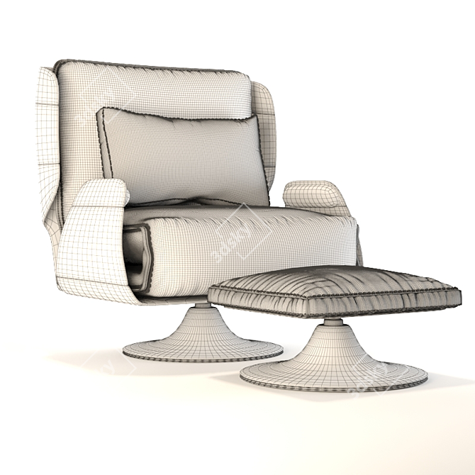 2015 Lounge Chair: Stylish and Comfortable 3D model image 6