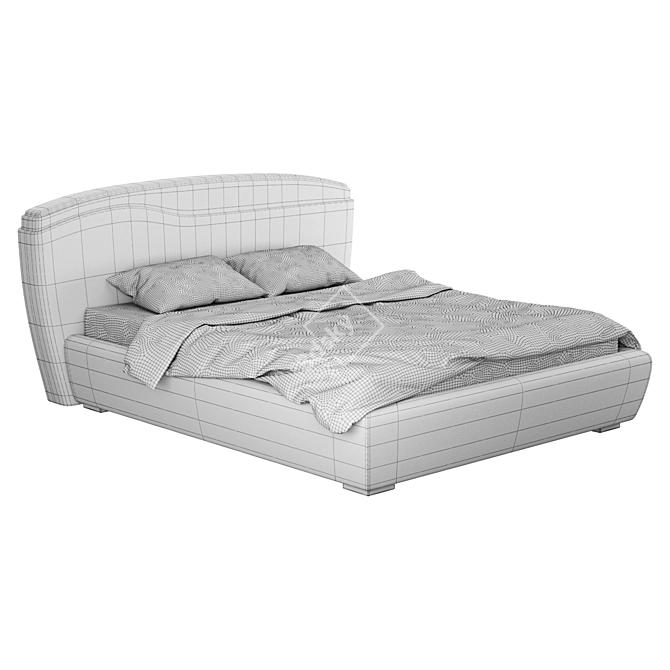 Elegant OM HANNA Bed 3D model image 3