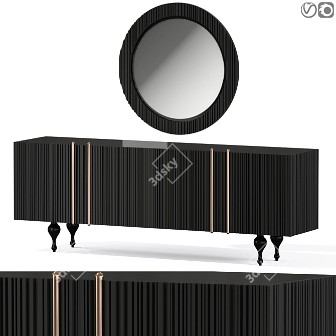 Elegant Mabel Sideboard: Modern, Spacious, Stylish 3D model image 1