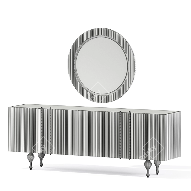 Elegant Mabel Sideboard: Modern, Spacious, Stylish 3D model image 6