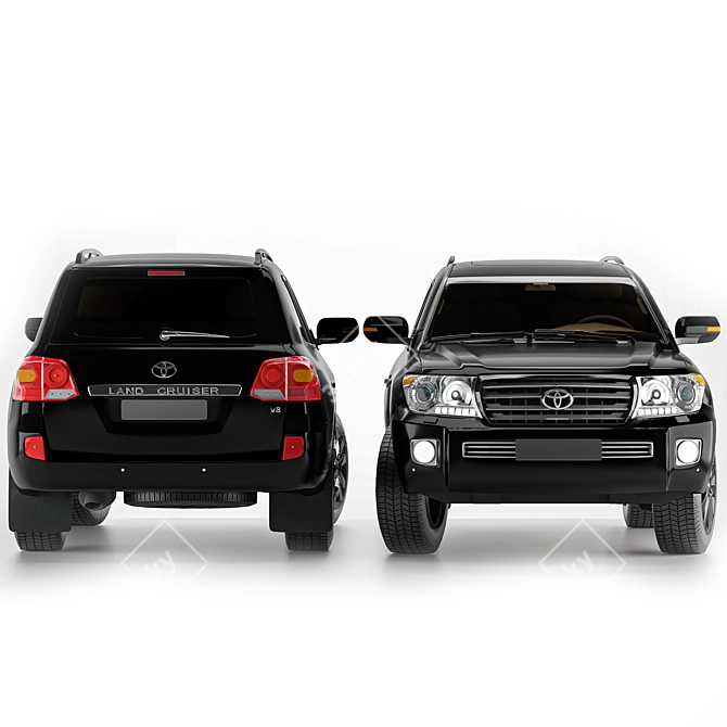 Luxury Land Cruiser 200: Powerful and Versatile SUV 3D model image 2