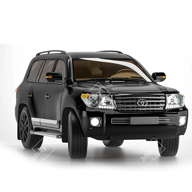 Luxury Land Cruiser 200: Powerful and Versatile SUV 3D model image 5