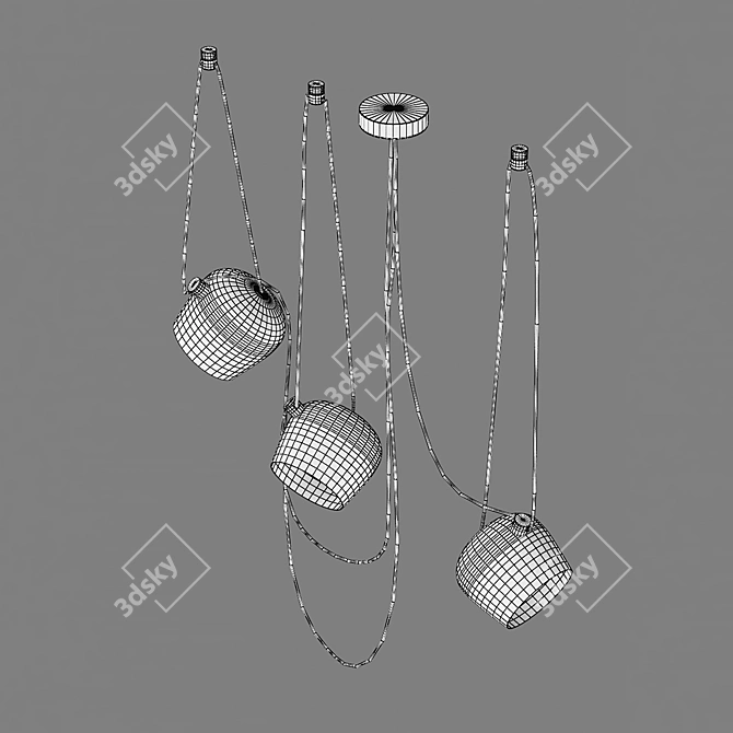 Modern Pendant Fixture - 727133 Omega Lightstar 3D model image 5